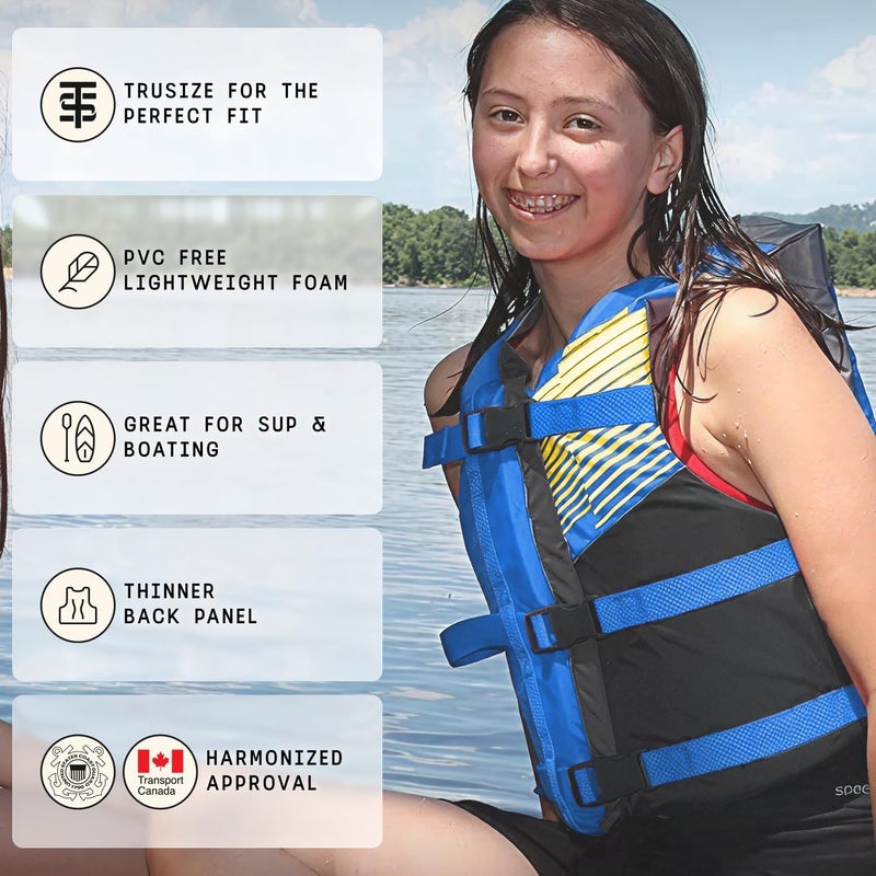 Stohlquist Fit Youth Life Jacket - Coast Guard Approved, High Mobility PFD, Buoyancy Foam, Fully Adjustable for Children Around 75-125 lbs - Image 4